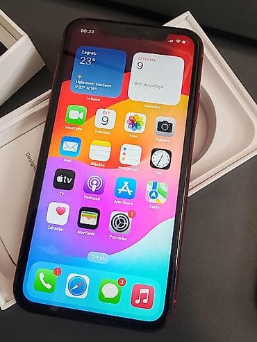 polovni telefoni iphone 17: IPhone XR, crvena boja (PRODUCT RED). U originalnoj kutiji. Ključne — 2