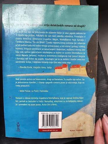 serije: Knjiga: Oblik vode – Andrea Kamileri - Izdavač: Alnari - Jezik — 2