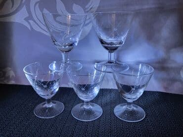 case za zestoko pice: Casice kristal,gravura za zestoko pice 1960g.+. Casice su — 4