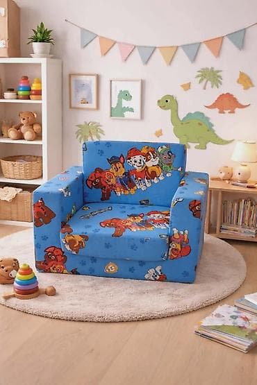 mobilni paketi za decu: Dečija sklopiva kocka fotelja sa crtaćima za devojvice i za — 2