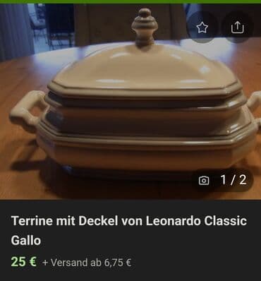 majolika lampe: Corbaluk i tanjir majolika Gallo Leonardo 70,80te. Stanje — 2