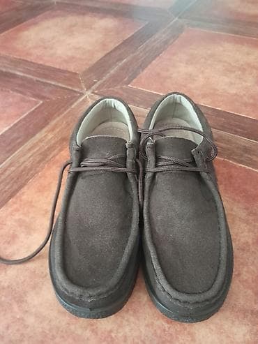 mantil haljina modeli: Zenske cipele – mokasine sa pertlama, braon brušena koža (semerš) - — 2