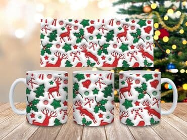 Praznične keramičke šolje – više dizajna - Materijal: kvalitetna — 3