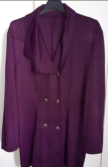 sako i pantalone zenske: Elegantna ženska jakna/blejzer u boji tamnog vina (šljiva). Model sa — 1