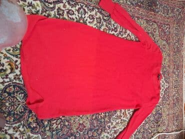ženske tunike dugih rukava: Esmara 2XL, bоја - Crvena, Dugih rukava — 2