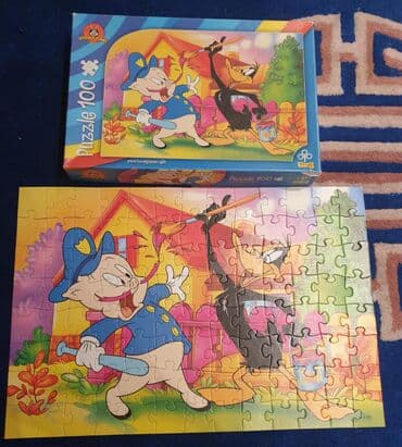 bruder igracke srbija: ﻿Looney tunes Trefl puzzle- puzle. 100 komada.  Lovac i patak Daca — 1