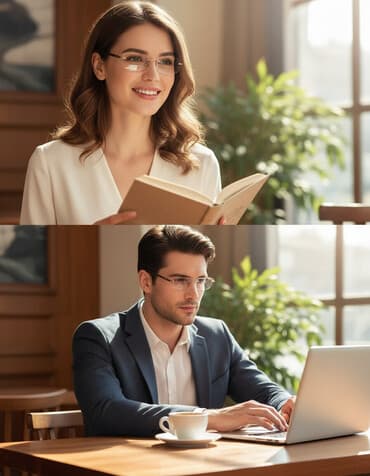 sat sa slusalicama: Ram za naočare, bоја - Šareno — 1