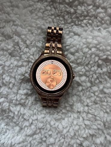 kais za smartic satic: Fossil pametni sat – ženski, okrugli ekran, metalna narukvica u — 4