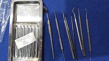 set za ravna stopala: Stomatološki pregled Tacna sa instrumentima za stomatološki pregled — 10