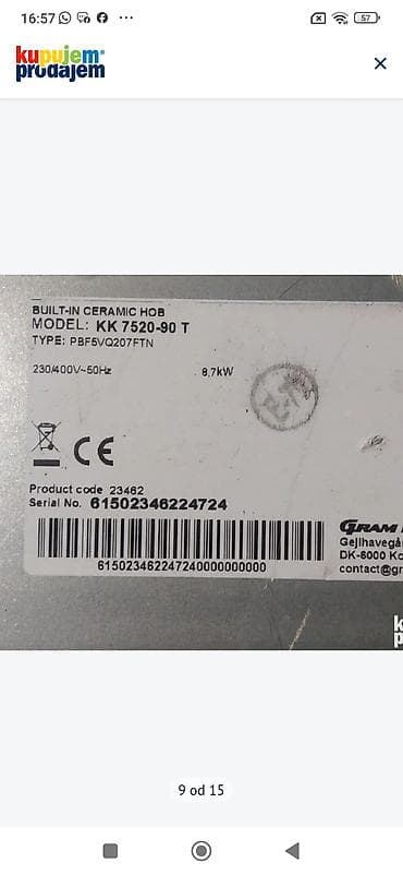radio lokatori: Indukciona ugradna ploča za kuvanje, 4 zone - Staklokeramička ploča — 7