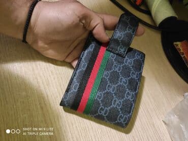 crne torbe: Muški novčanik, Gucci, Materijal: Veštačka koža — 1