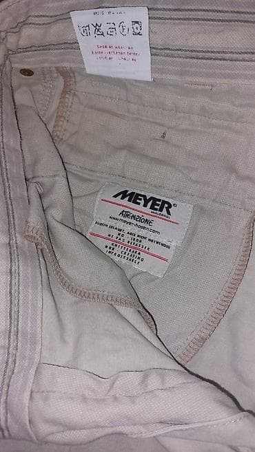 kubra pantalone: MUŠKE PANTALONE MEYER Pantalone od kepera, bež boje, širih nogavica — 4