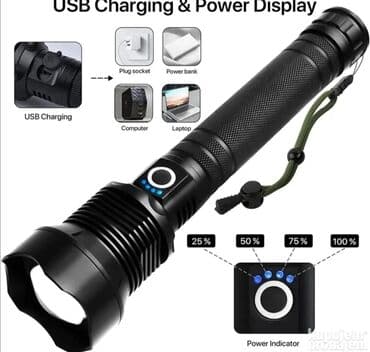 lampe za kampovanje: Taktička baterijska lampa ugrađena u napredni KSHP70 LED čip, sa — 1