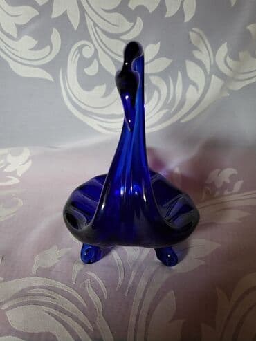 murano lusteri: Murano figura,pepeljara labud duvano staklo 70te. Figura,pepeljara — 6