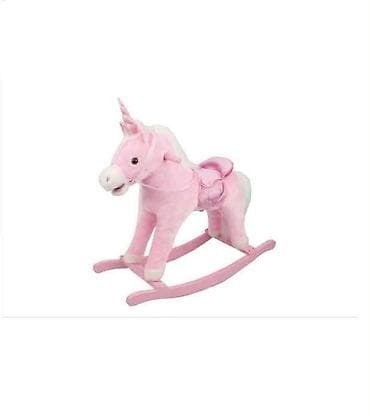 Plišana klackalica za decu – konjić/jednorog - Modeli: roze jednorog