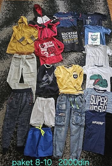 Paket dečije odeće za uzrast 8–10 godina – ukupno više od 15 komada