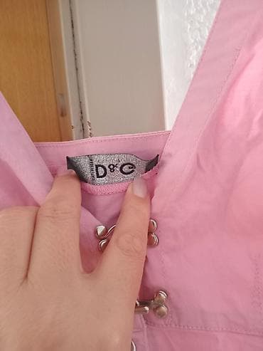 dd step sandale: D&G roze mini haljina na tregere - Boja: nežno roze - Kroj: uska — 3