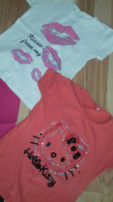 majice sa spustenim ramenom: Bundle: Leggings, T-shirts, For girls, age: 4-5 years — 4