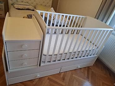 providne farmerke: Prodajem funkcionalan beli krevetac sa dušekom i komodom. Glavne — 1