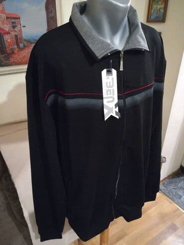 siroke pantalone za punije: Novi muski duks sa kragnom u velikom broju Benx 5XL Crni — 3