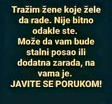 građevinski poslovi: Ponuda za posao za žene – fleksibilan angažman Traže se žene koje — 1