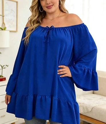 gymshark helanke: Tunike za punije dame – modeli sa otvorenim ramenima - Veličine: XXL — 3