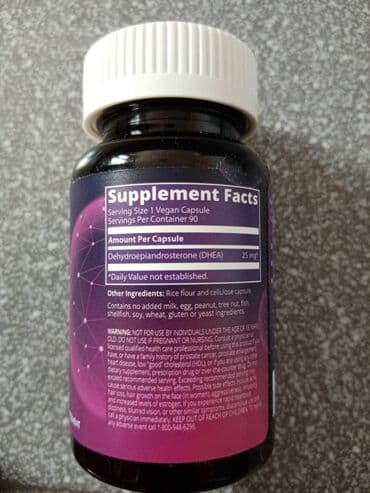 Čaj, kafa, pića: Dhea,novo ne otpakovano. 25mg 90 kapsula. U mikronizovanoj formi. U — 2