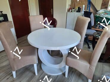 klub sto dimenzije: Riko sto 
Dimenzije: 100+30
Cena: 160 e
Stolice kljun
Cema:34e po kom — 1