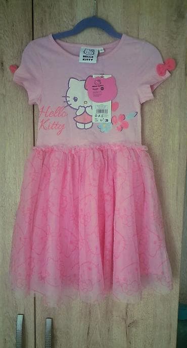 Dečije haljine – set više modela 1) Hello Kitty roze haljina -