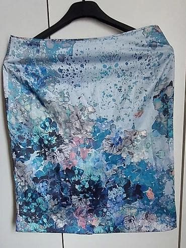 Roll-necks: Suknja s cvetnim akvarel printom - Kroj: ravna/pencil silueta do — 1