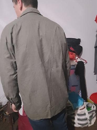 ps kompleti nova kolekcija: Košulja Na duge rukave, XL, 0101 Brand, bоја - Maslinasto zelena, Pamuk — 2