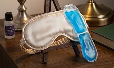 nakit od bisera: Set za opuštanje i kvalitetan san: svilena maska za spavanje + gel — 1