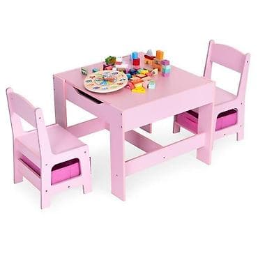 kupujem prodajem stolice: Dečiji set sto i 2 stolice sa tablom za pisanje Pink ECOTOYS Šifra — 4