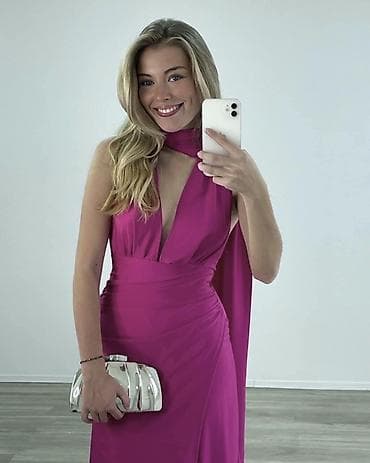 satenske haljine: Duga haljina u više boja — 5