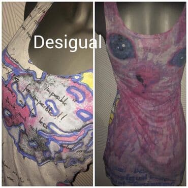 svecane pantalone i bluze: Original Desigual M Prelepa,divnog dezena. tunika/majca Orig Desigual — 1