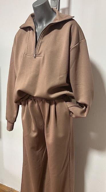 Men's Clothing: Komplet trenerke – gornji deo sa polu-rajsferšlusom i široke pantalone — 1