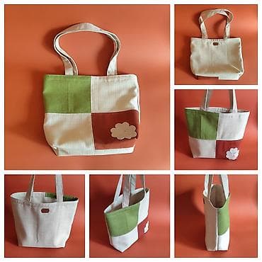 torbe od platna: Torba – ručni rad, patchwork dizajn - Materijal: čvrsto platno/keper — 1