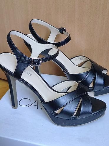 mini haljine svecane: Ženske sandale na štiklu – Catwalk - Boja: crna - Model: sandale sa — 3