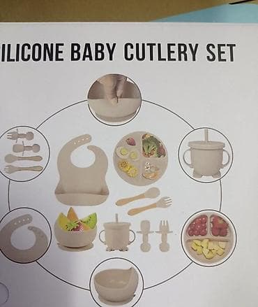 tabla za alat uradi sam: Komplet za ishranu bebe od silikona – više delova i boja Sadržaj — 6
