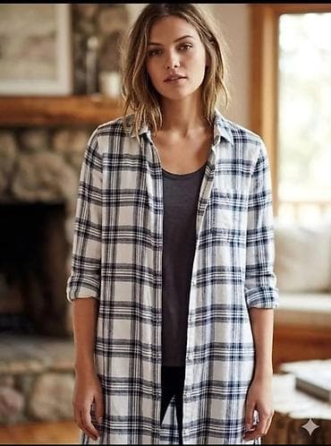 domyos helanke: Duga ženska karirana košulja/tunika - Klasican karirani dezen u — 1