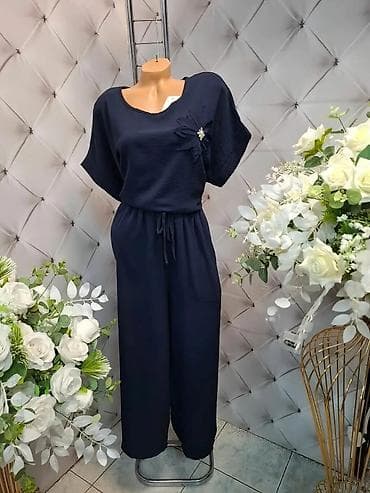 Overalls: Ženski komplet – bluzica i pantalone od lagane, rebraste tkanine - — 6