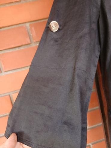 pull and bear belgrade: Crna tunika/košulja-haljina sa kragnom i poludugim rukavima. - — 4