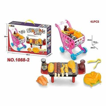 Igračke: Rostilj/kolica set za decu Play BBQ Karakteristike: Pribor za roštilj — 4