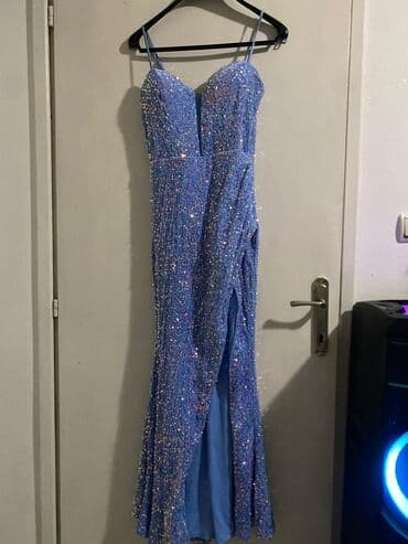 Bershka S, color - Light blue, Evening, With the straps — 2