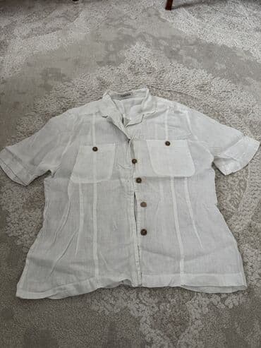 crop top c a: 9Fashion Woman, L (EU 40), XL (EU 42), Lan, Jednobojni, bоја - Bela — 1
