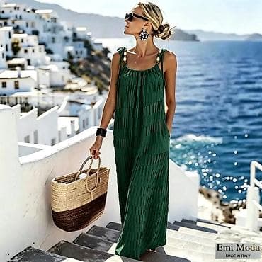 Haljine: Letnja maxi haljina Emi Moda – Made in Italy - Kroj: duga, lepršava — 6