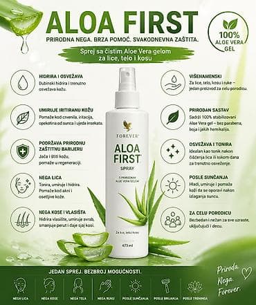 Aloa First sprej + Aloa stik protiv znojenja – prirodna nega sa aloe