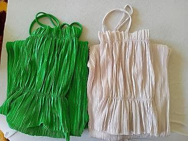 la konca: Damski komplet – plisirana majica na bretele i široke pantalone uni — 5