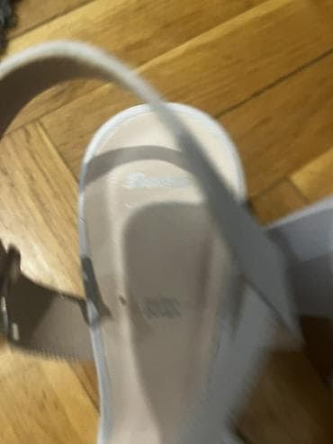bata mokasine ženske: BATA Ženske sandale sa blok petom – svetlosive - Model: otvoreni — 3