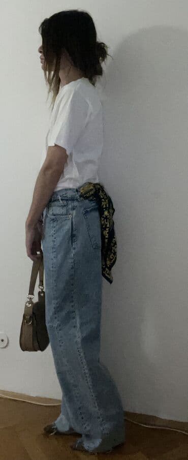 svecane pantalone i tunike: Mango jeans L Siroke nogavice Duboke Marama nije uz njih ali druga de — 3